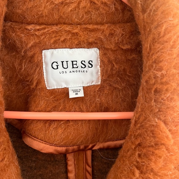 Vintage Guess coat. Snuffleupagus jacket:) Thick, heavy, fuzzy. Rust colored. - Picture 3 of 3
